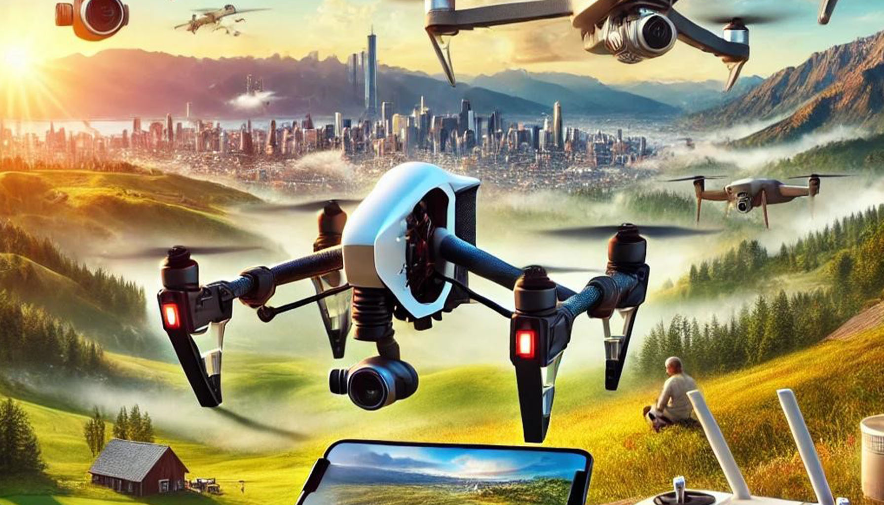 A collection of the best drones for 2025, including budget, mid-range, and professional camera drones